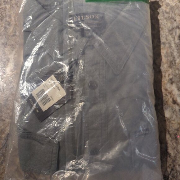 NWT CC Filson Mens 3XL Field Flannel Shirt Balsam Green Long Sleeve Button Up - Picture 2 of 2